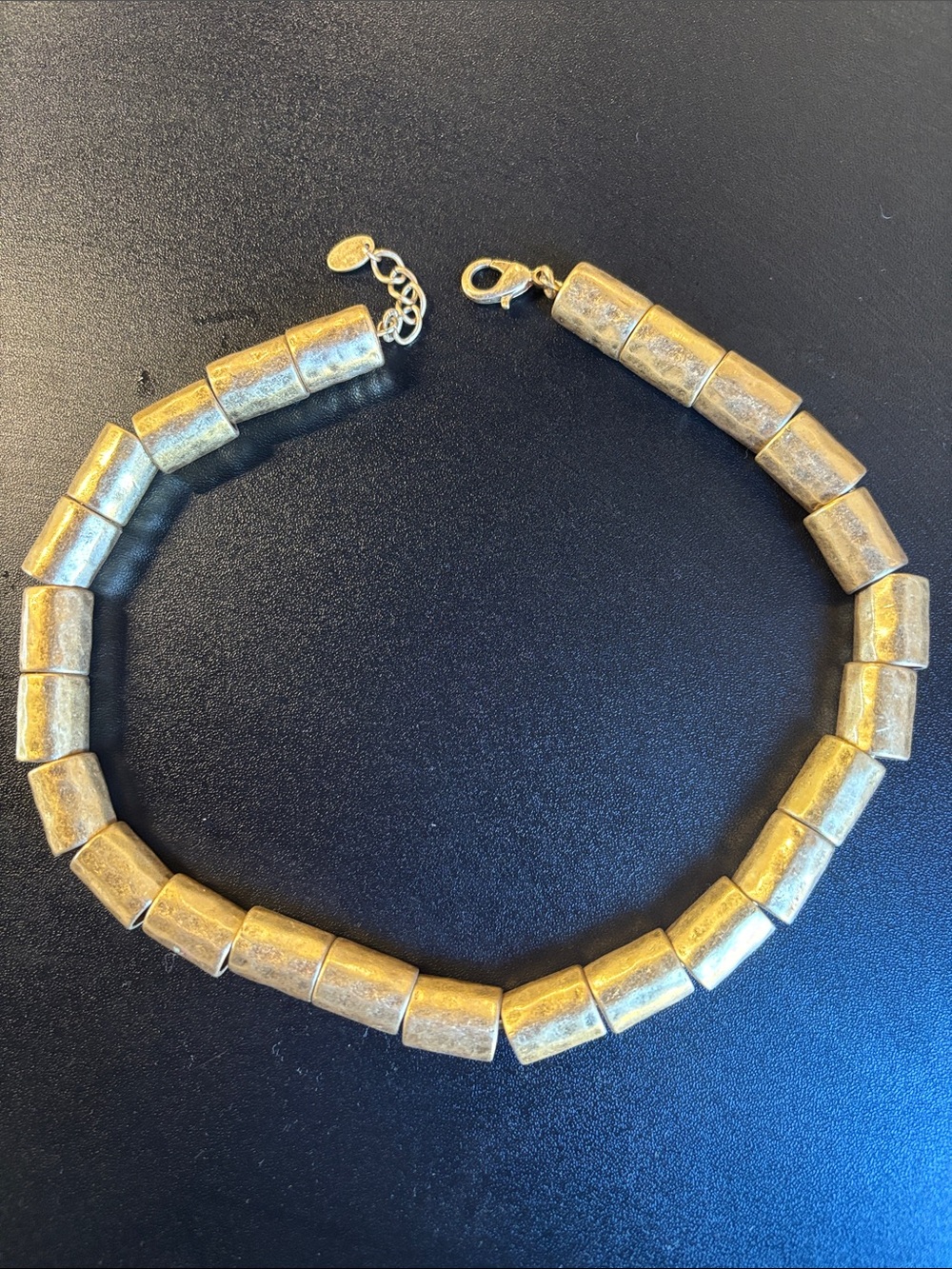 Zara Gold-Tone Chunky Barrel Bead Necklace